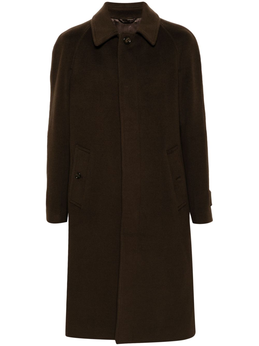 Lardini Wool Coat Brown Men Single Breasted Coats Maison-Kitsune