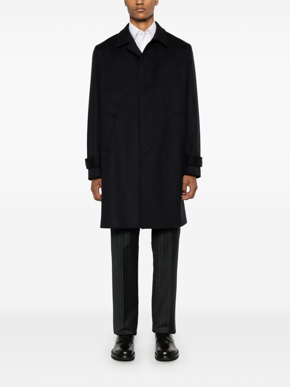 Lardini virgin-wool Coat Blue Men Single Breasted Coats Maison-Kitsune