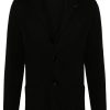 Maison-Kitsune Lardini brooch-appliqué Cardigan Black Men Cardigans