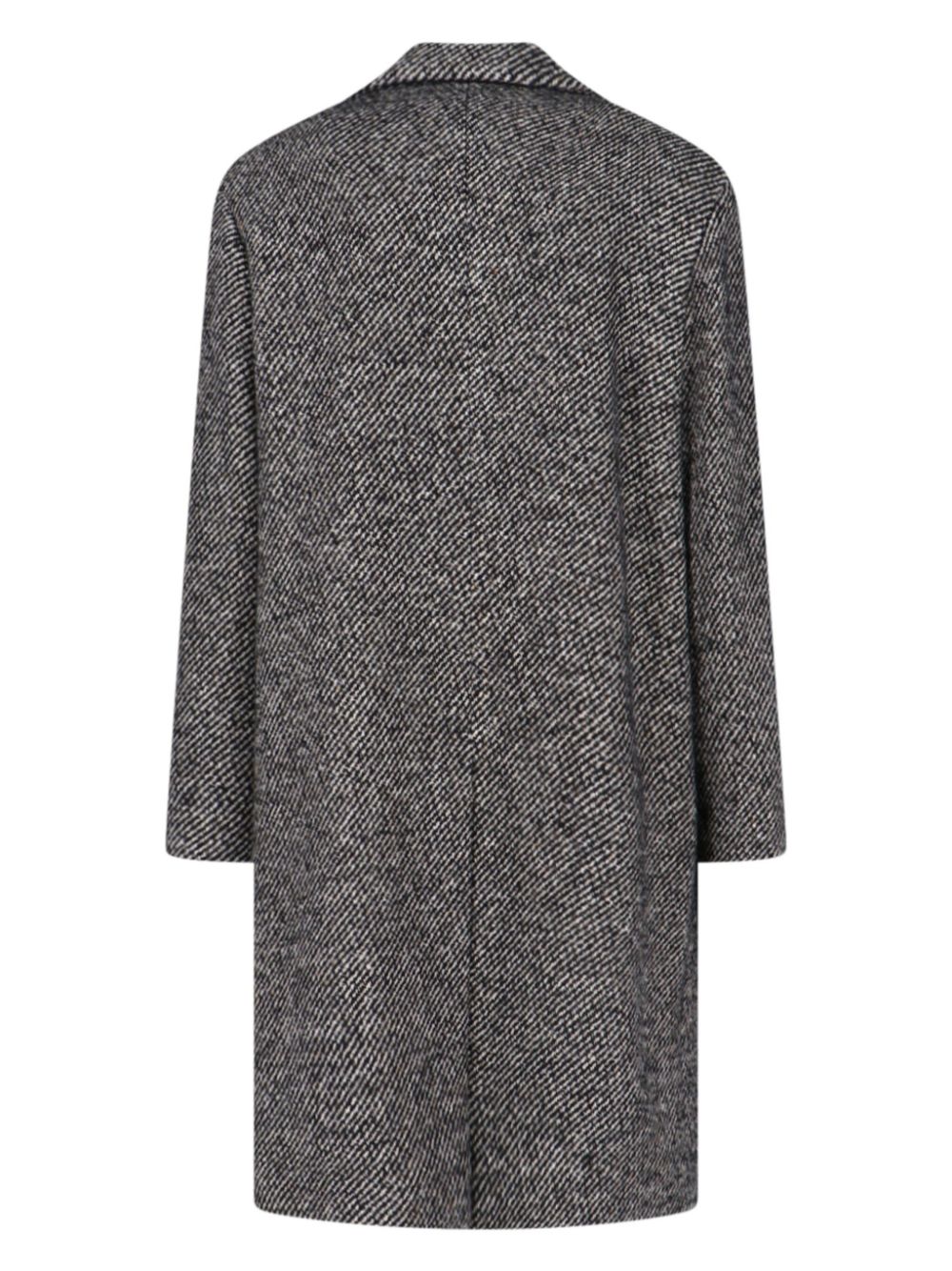Maison-Kitsune Lardini single-breasted Coat Black Men Single Breasted Coats