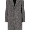 Maison-Kitsune Lardini single-breasted Coat Black Men Single Breasted Coats