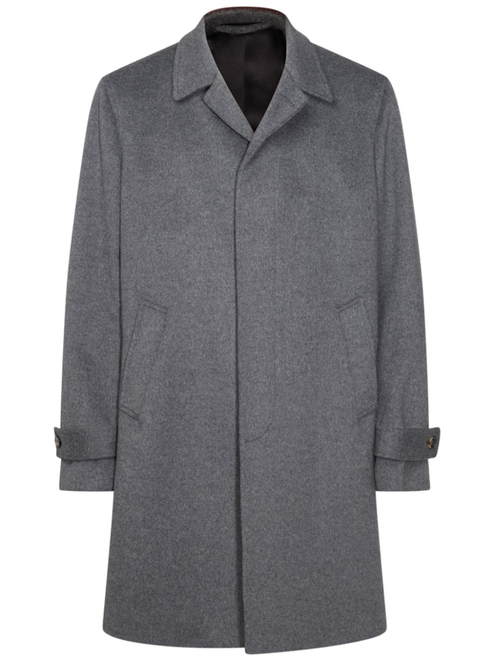 Maison-Kitsune Lardini Wool Coat Grey Men Single Breasted Coats