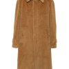 Men Single Breasted Coats Maison-Kitsune Lardini single-breasted Virgin Wool Coat Brown