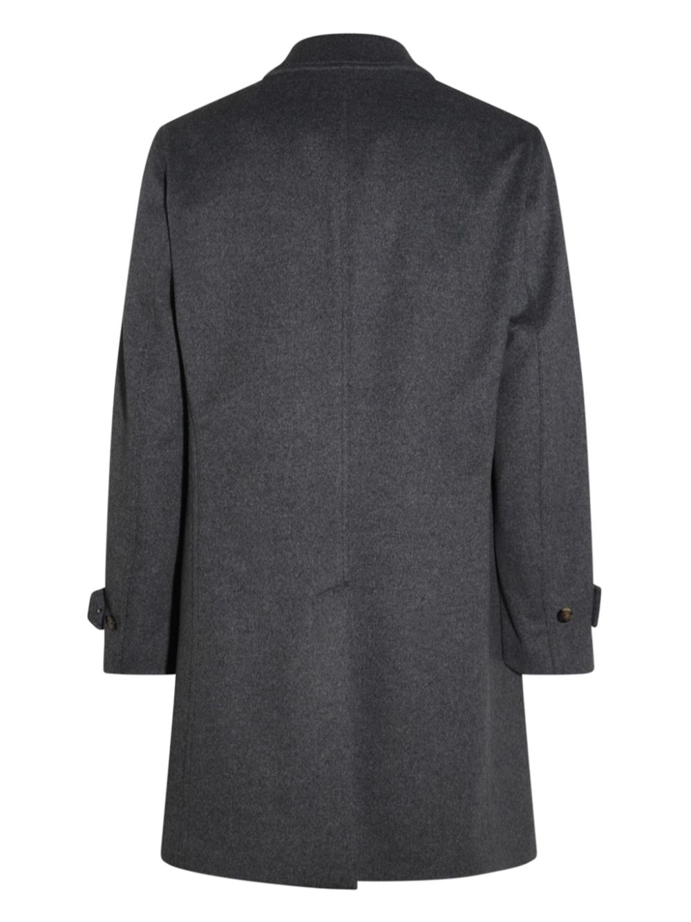 Maison-Kitsune Lardini Wool Coat Grey Men Single Breasted Coats