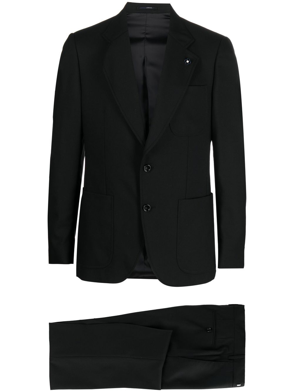 Lardini single-breasted Wool Suit Black Men Single Breasted Suits Maison-Kitsune