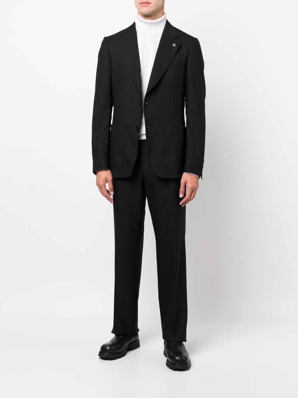Lardini single-breasted Wool Suit Black Men Single Breasted Suits Maison-Kitsune