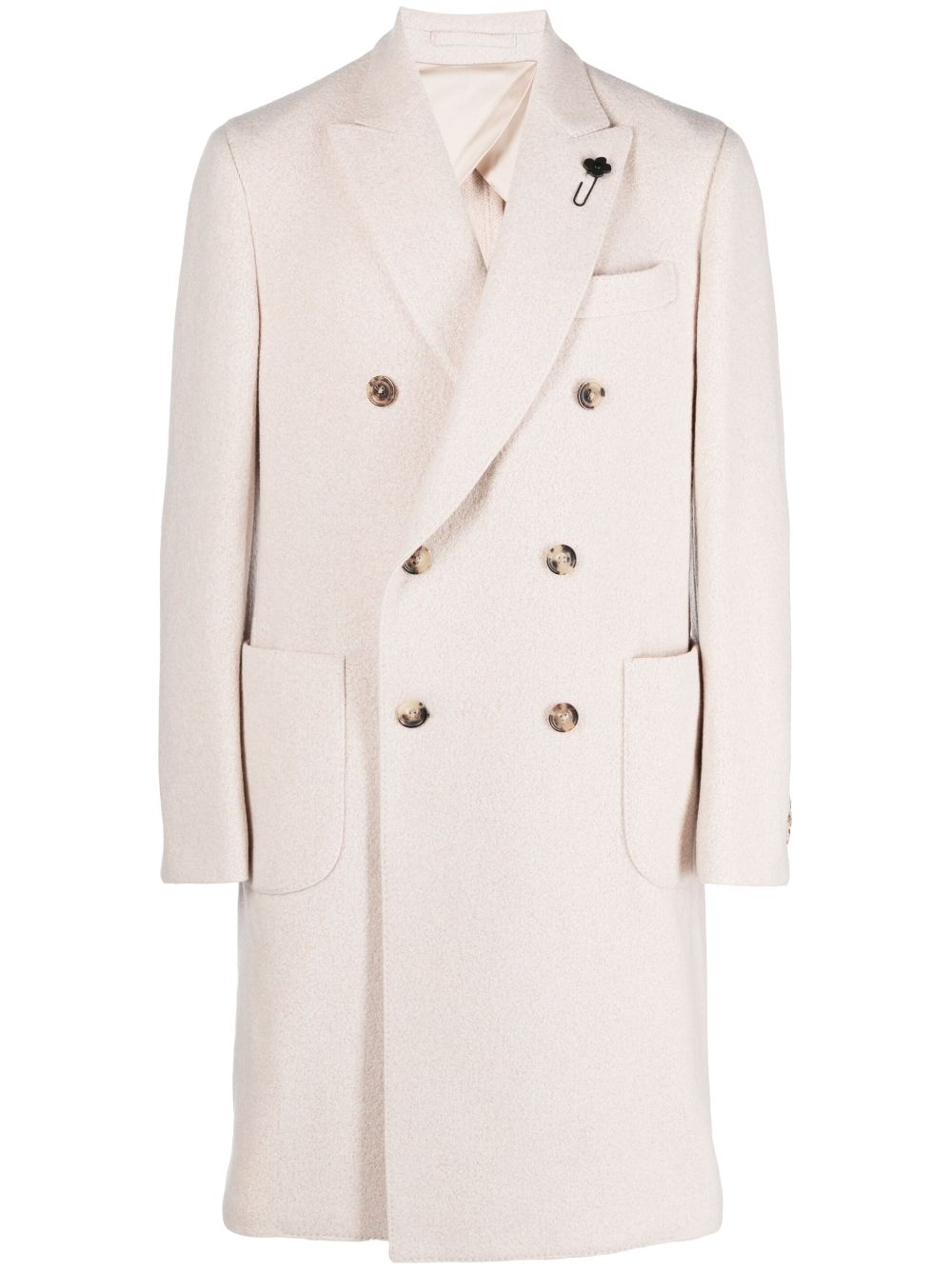 Maison-Kitsune Lardini peak-lapel double-breasted Blazer Neutrals Men Double Breasted Coats