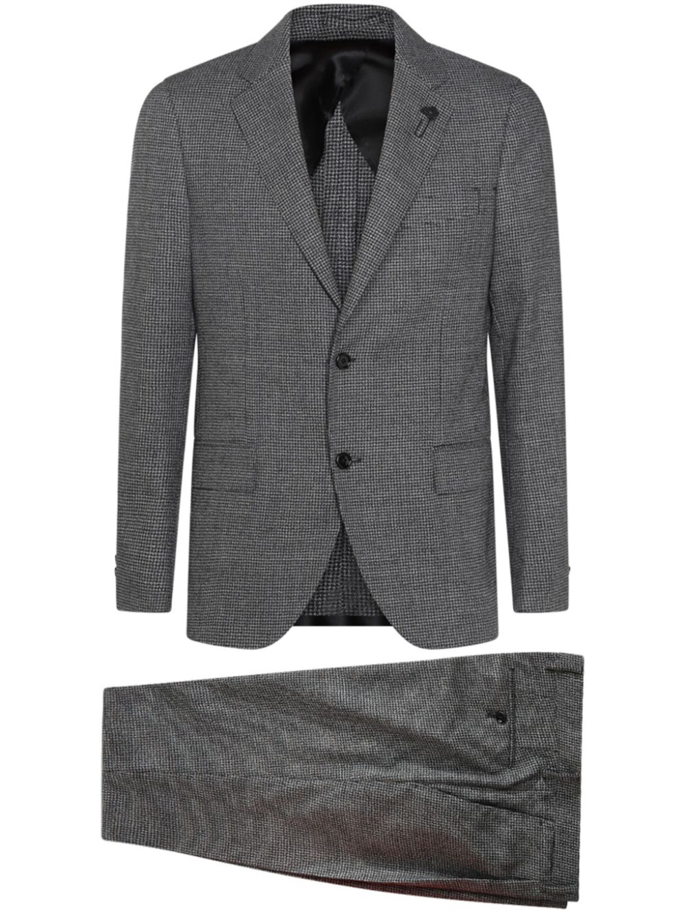 Lardini Houndstooth two-piece Blazer Black Men Single Breasted Suits Maison-Kitsune