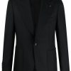 Lardini Safety pin-detail single-breasted Blazer Black Maison-Kitsune Men Blazers