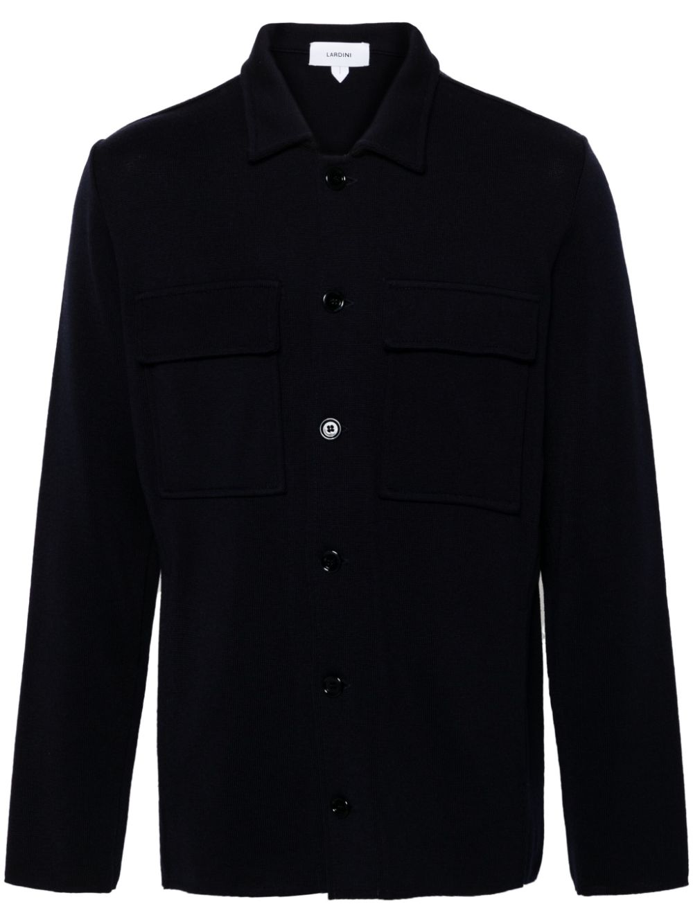 Lardini Virgin Wool Cardigan Blue Men Cardigans Maison-Kitsune