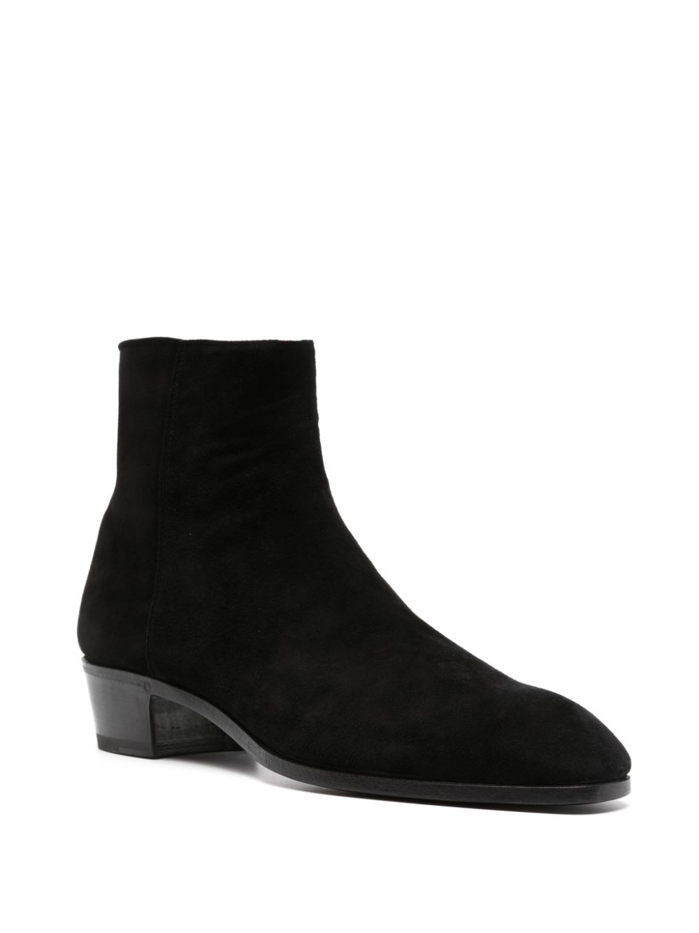 Men Boots Maison-Kitsune Lardini 45mm Suede Ankle Boots Black