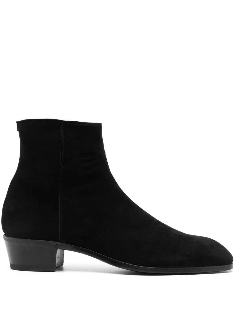 Men Boots Maison-Kitsune Lardini 45mm Suede Ankle Boots Black