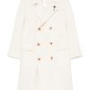 Maison-Kitsune Double Breasted Coats Men Lardini double-breasted Coat White