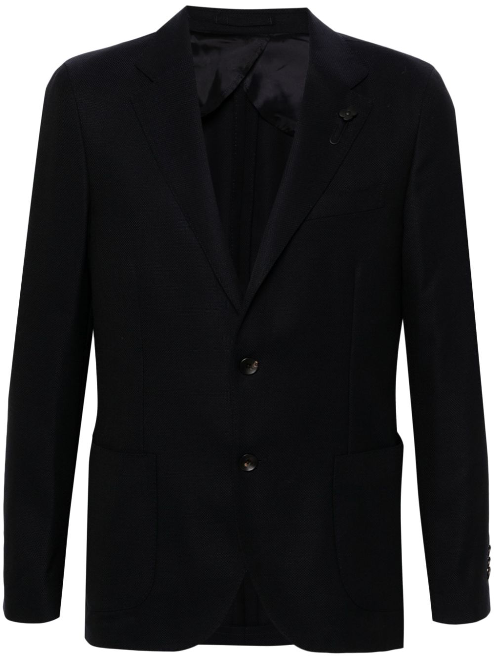 Maison-Kitsune Lardini single-breasted Wool Blazer Blue Men Blazers
