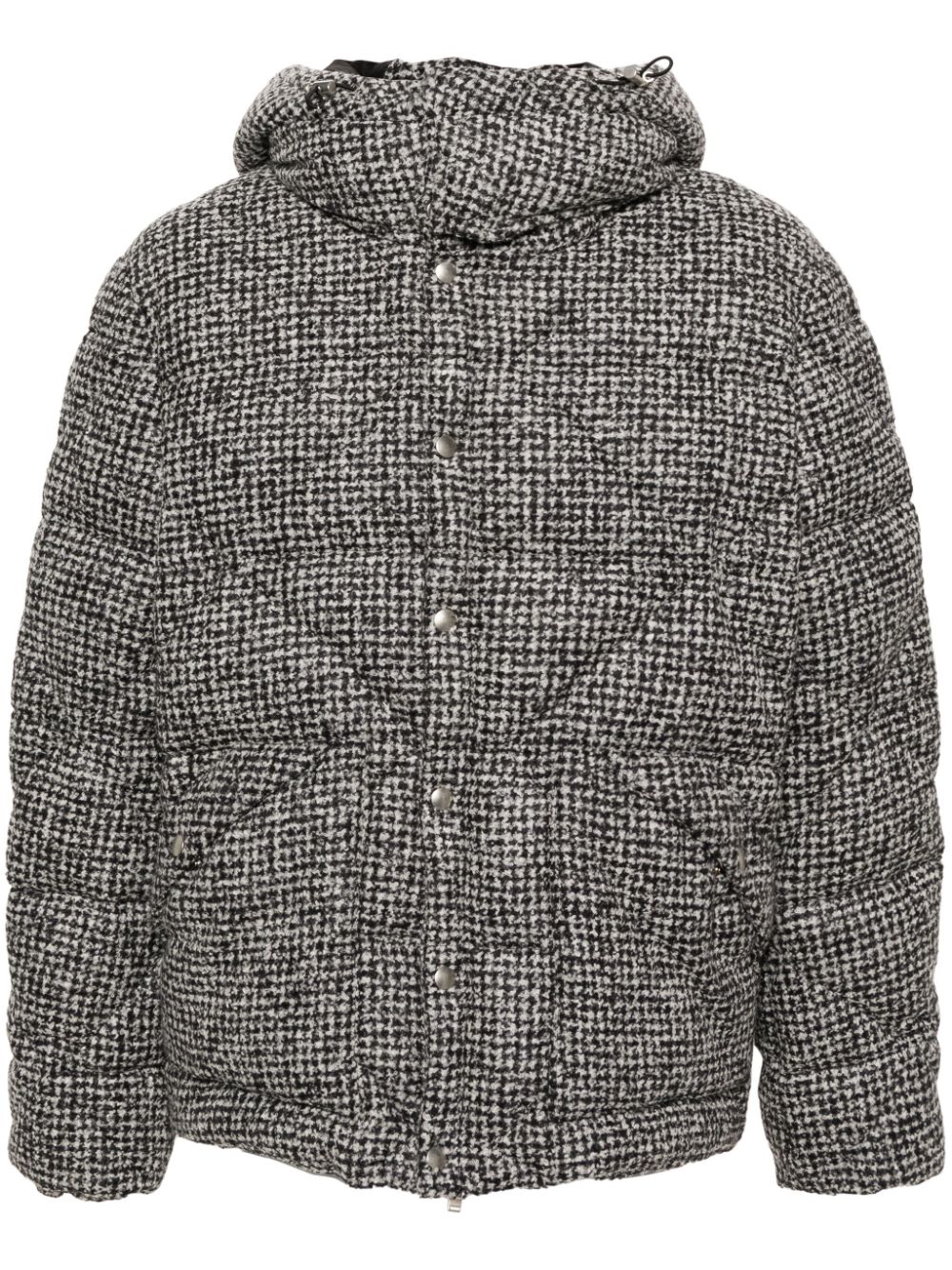 Maison-Kitsune Down Jackets Men Lardini Checked Padded Jacket Black