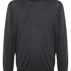Men Knitted Sweaters Maison-Kitsune Lardini fine-knit Virgin Wool Jumper Grey