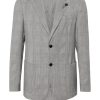 Men Single Breasted Suits Maison-Kitsune Lardini Prince Of Wales Wool Suit Black