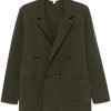 Lardini Virgin Wool Blazer Green Men Blazers Maison-Kitsune