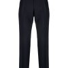 Men Tailored Pants Maison-Kitsune Lardini mid-rise Wool Blend Tailored Trousers Blue