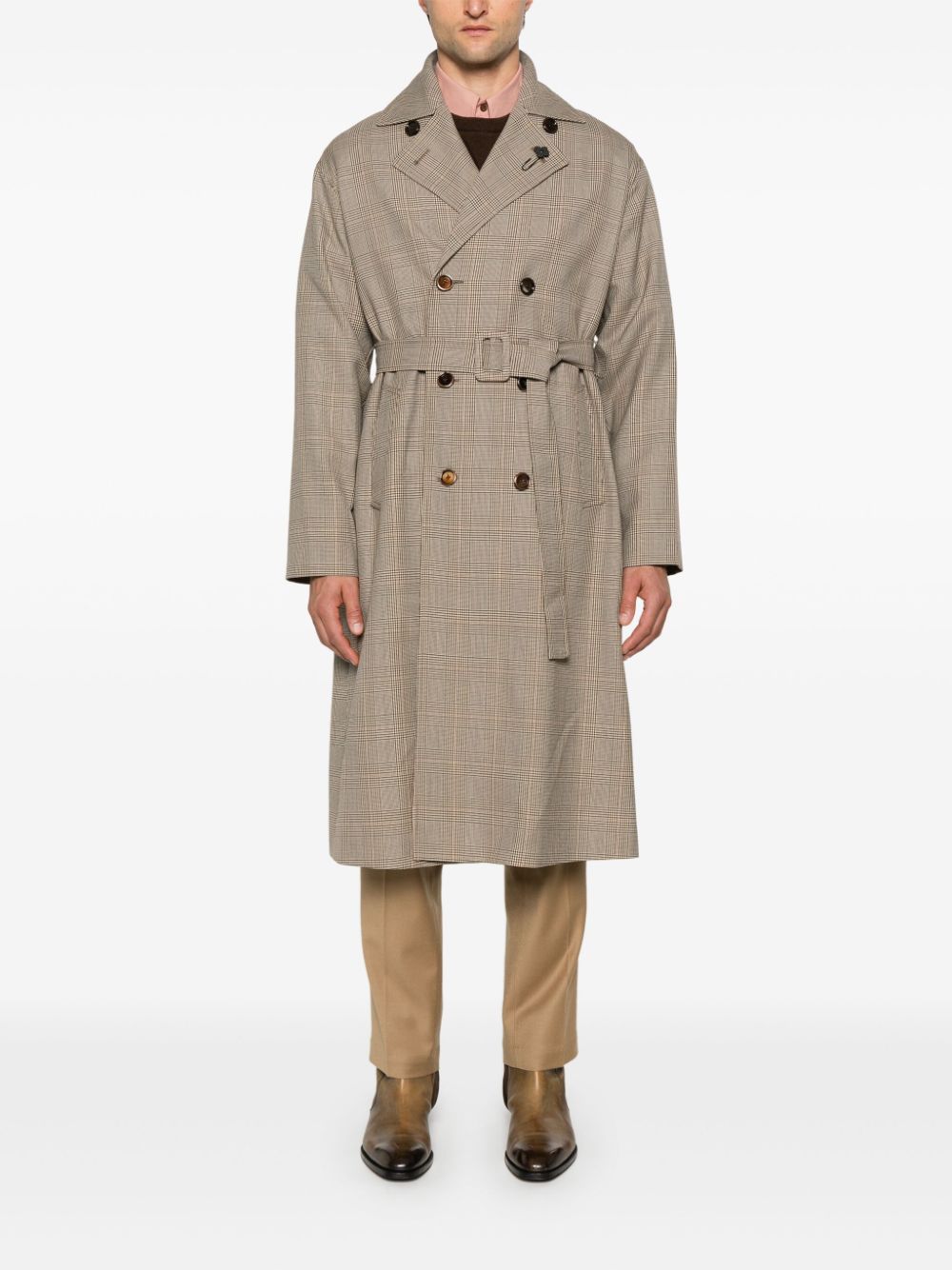 Maison-Kitsune Lardini Ivadriel Coat Neutrals Men Trench Coats