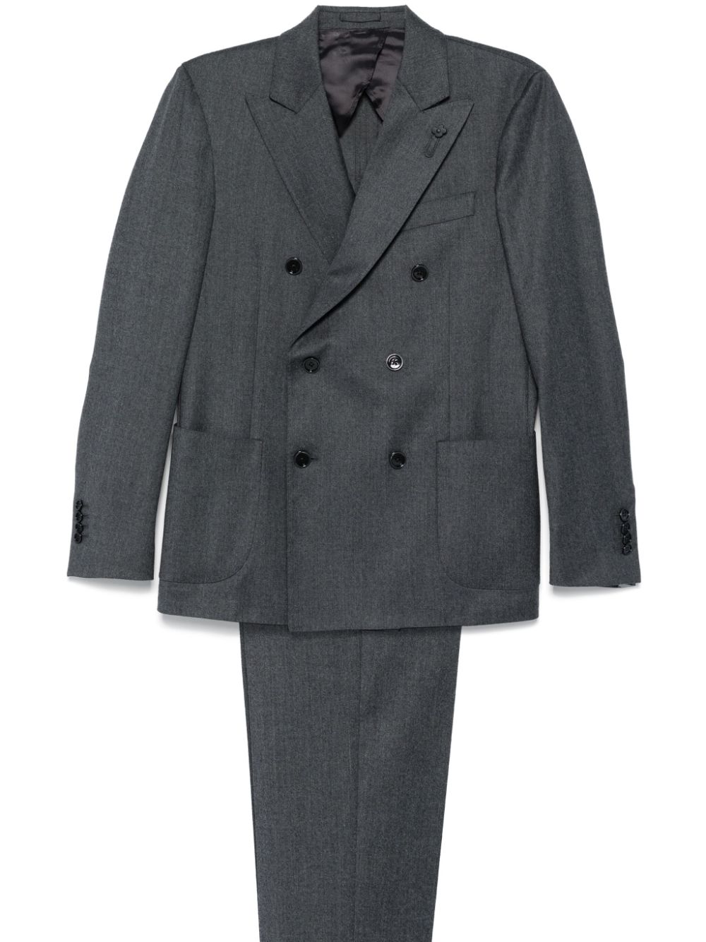 Maison-Kitsune Lardini double-breasted Suit Grey Men Double Breasted Suits