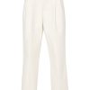Maison-Kitsune Lardini pleat-detail Trousers Neutrals Men Tapered Pants