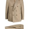Lardini double-breasted Cotton Suit Neutrals Men Double Breasted Suits Maison-Kitsune