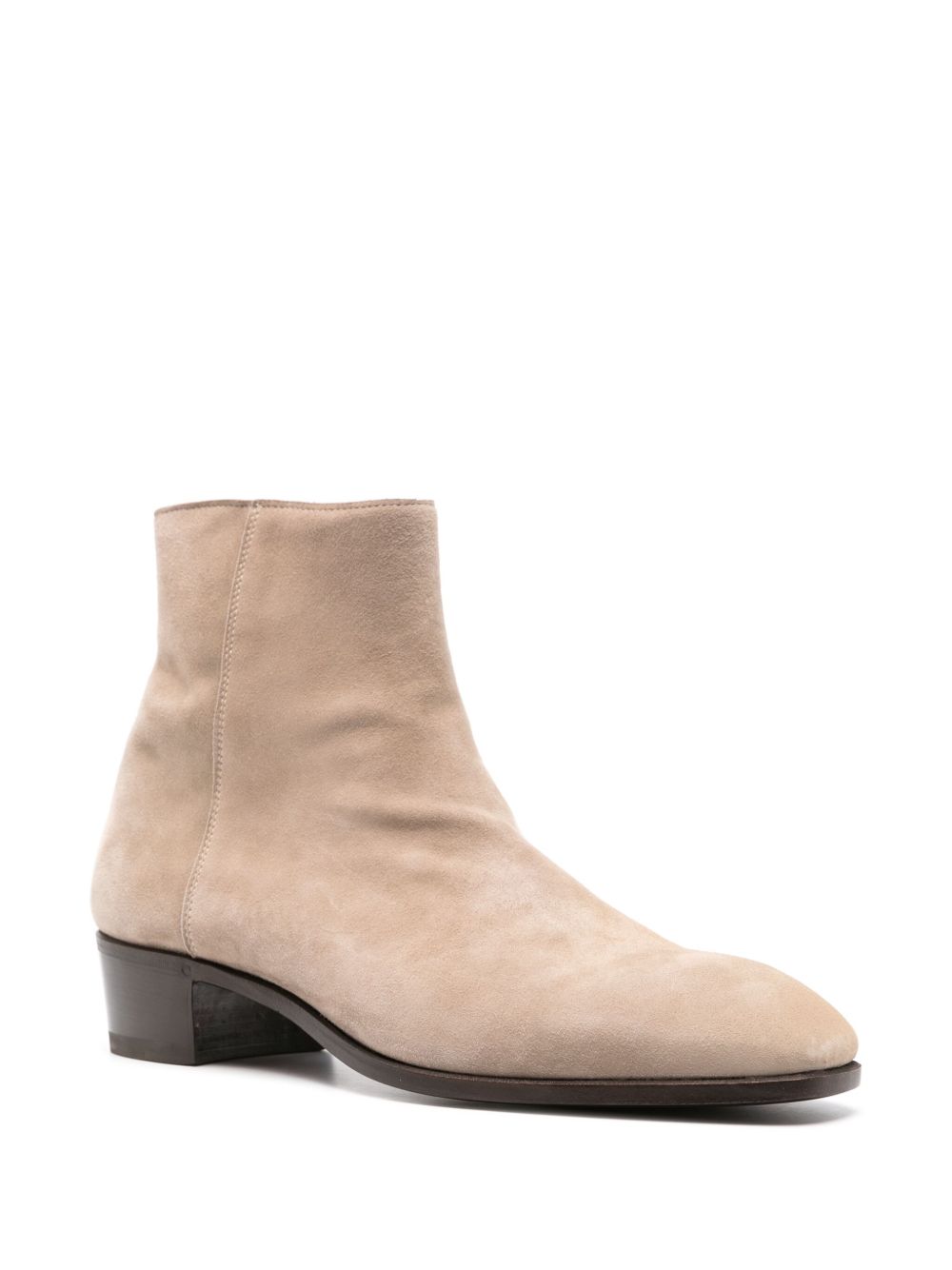 Men Boots Maison-Kitsune Lardini 45mm Suede Ankle Boots Neutrals