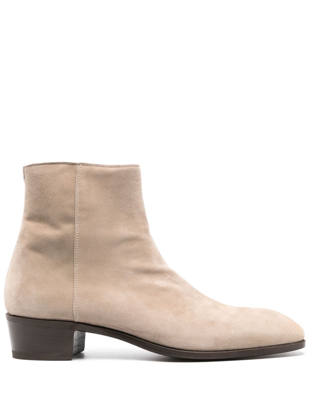 Men Boots Maison-Kitsune Lardini 45mm Suede Ankle Boots Neutrals
