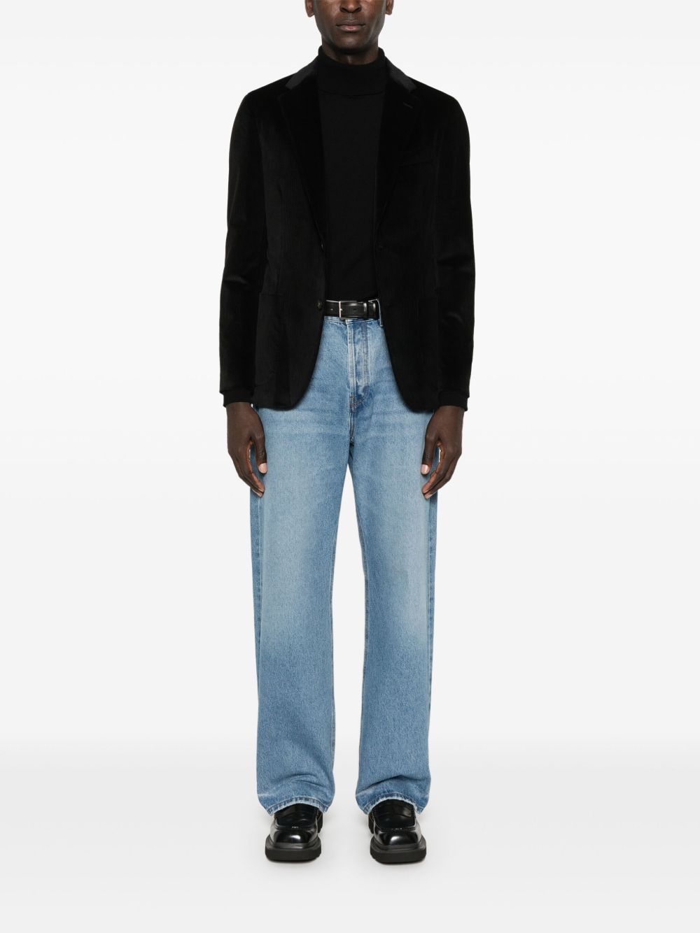 Maison-Kitsune Lardini Corduroy Blazer Black Men Blazers