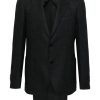 Men Single Breasted Suits Maison-Kitsune Lardini Dogtooth Suit Black