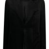 Maison-Kitsune Blazers Men Lardini brooch-detail single-breasted Blazer Black