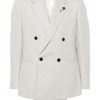 Lardini logo-brooch Suit Neutrals Men Double Breasted Suits Maison-Kitsune