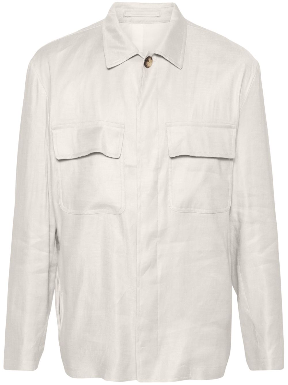 Lardini classic-collar Shirt Jacket Neutrals Maison-Kitsune Men Shirt Jackets