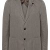 Lardini slub-texture Blazer Grey Men Blazers Maison-Kitsune