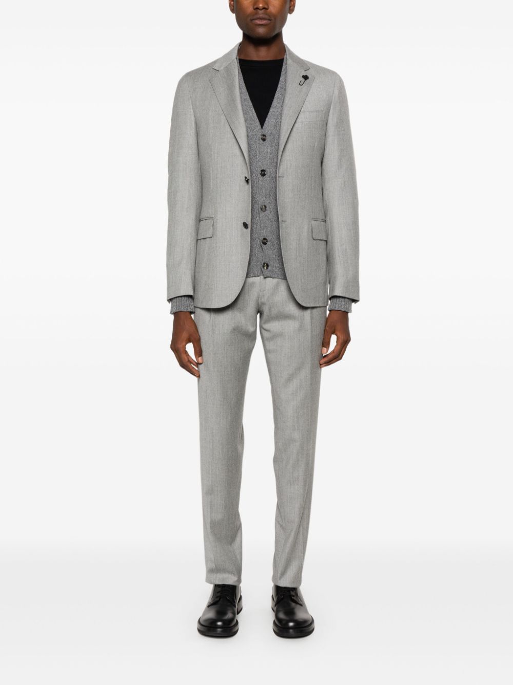 Lardini Special Suit Grey Men Single Breasted Suits Maison-Kitsune