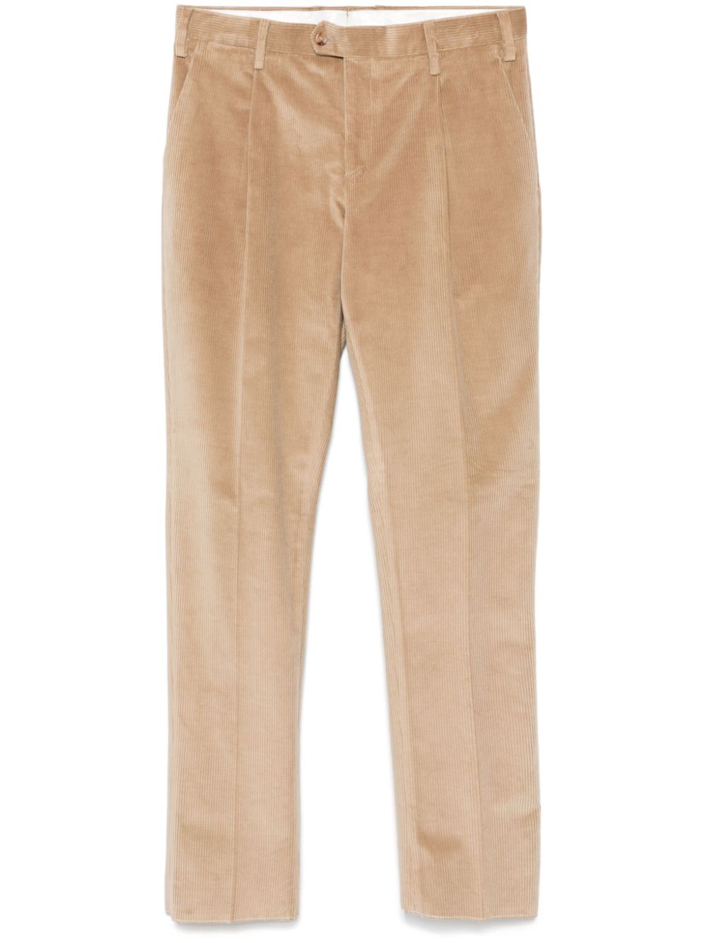 Maison-Kitsune Regular-Fit & Straight Leg Pants Men Lardini Corduroy Trousers Neutrals