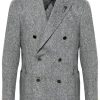 Men Blazers Maison-Kitsune Lardini logo-clip Blazer Grey