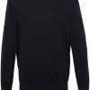 Lardini crew-neck Cotton Jumper Blue Maison-Kitsune Men Knitted Sweaters