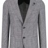 Lardini Houndstooth Blazer Black Maison-Kitsune Men Blazers