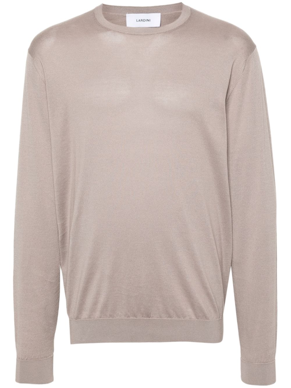 Maison-Kitsune Knitted Sweaters Men Lardini Cotton Knitted Jumper Grey