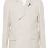 Lardini slub-texture Linen Blazer Neutrals Men Blazers Maison-Kitsune