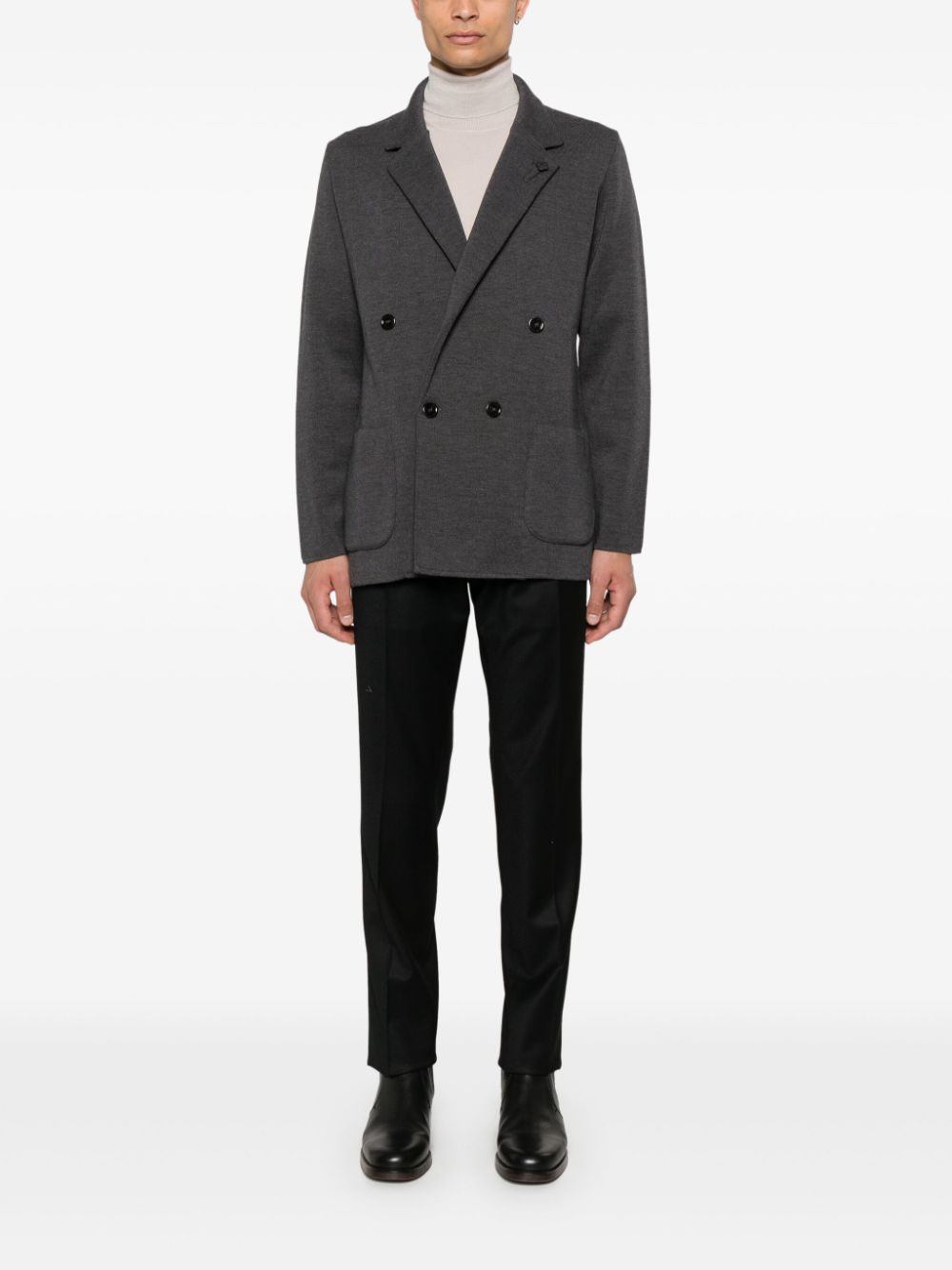 Men Knitted Sweaters Maison-Kitsune Lardini Virgin Wool Jumper Neutrals