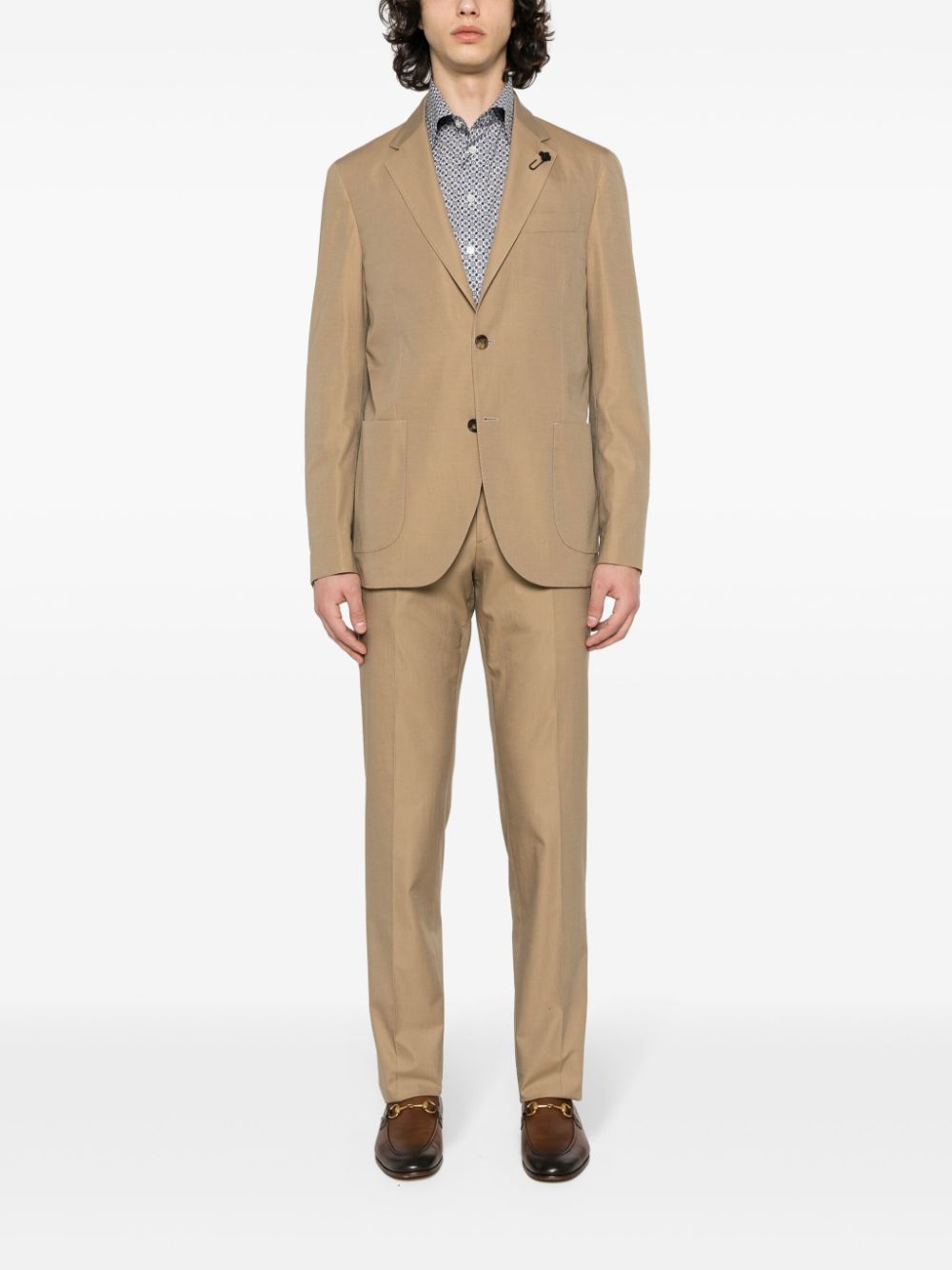 Lardini single-breasted Suit Neutrals Maison-Kitsune Men Single Breasted Suits