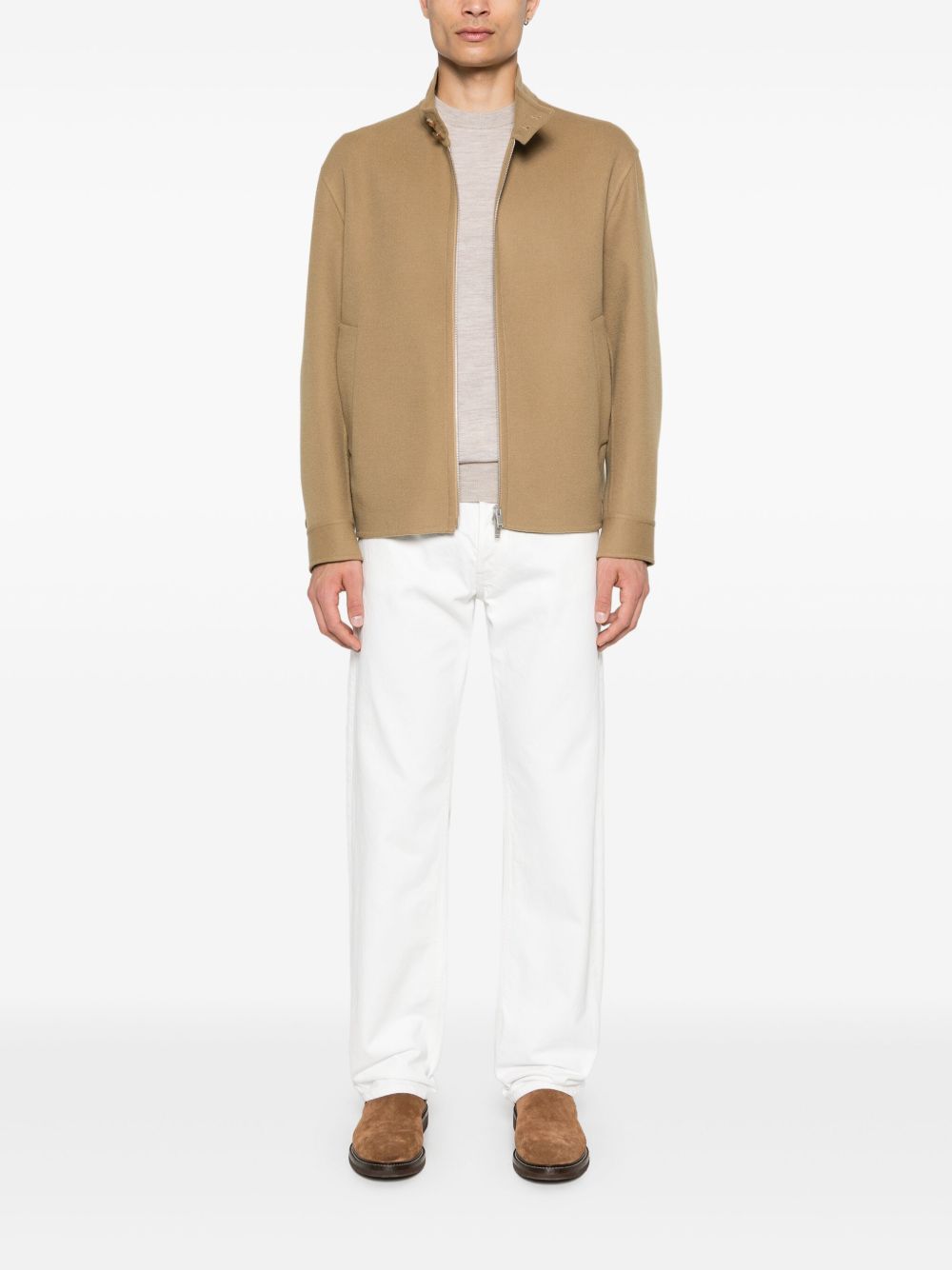 Lardini Ivberit Jacket Brown Men Bomber Jackets Maison-Kitsune