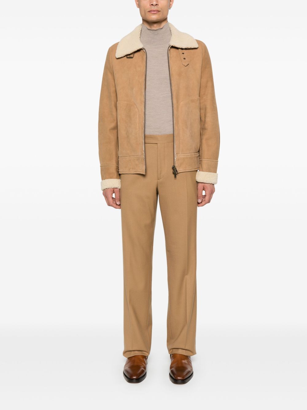 Men Tailored Pants Maison-Kitsune Lardini Tailored Trousers Neutrals