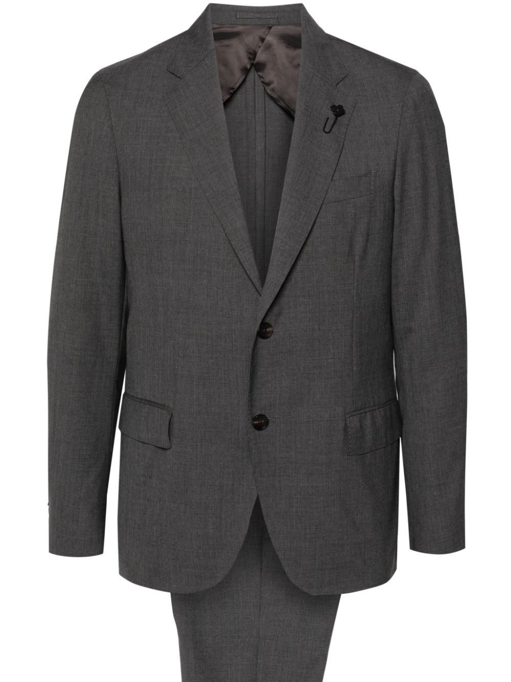 Lardini single-breasted Wool Suit Grey Maison-Kitsune Men Single Breasted Suits