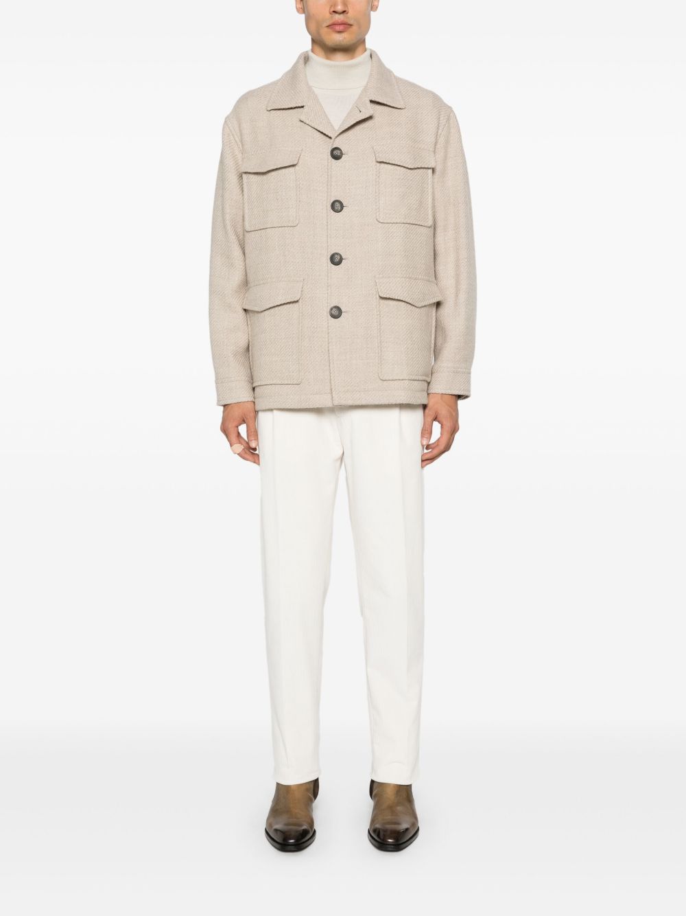 Lardini Corduroy Trousers White Men Chinos Maison-Kitsune