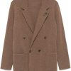 Maison-Kitsune Lardini Virgin Wool Blazer Brown Men Blazers