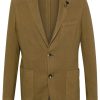 Men Blazers Maison-Kitsune Lardini notched-lapels single-breasted Blazer Green